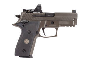 SIG Saure P229 Legion 9mm Pistol comes outfitted with a Romeo1 Pro red dot sight